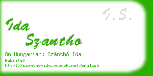 ida szantho business card